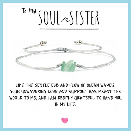 🌊✨Neujahrsangebot: 70 % Rabatt!!🌊✨Seelenschwester-Meerglas-Armband🎁