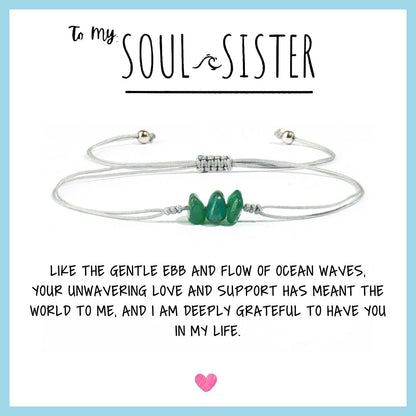 🌊✨Neujahrsangebot: 70 % Rabatt!!🌊✨Seelenschwester-Meerglas-Armband🎁