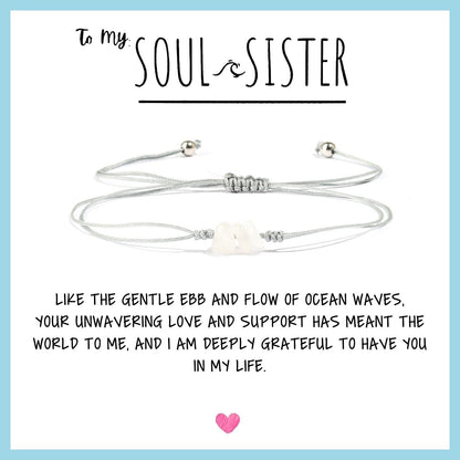 🌊✨Neujahrsangebot: 70 % Rabatt!!🌊✨Seelenschwester-Meerglas-Armband🎁