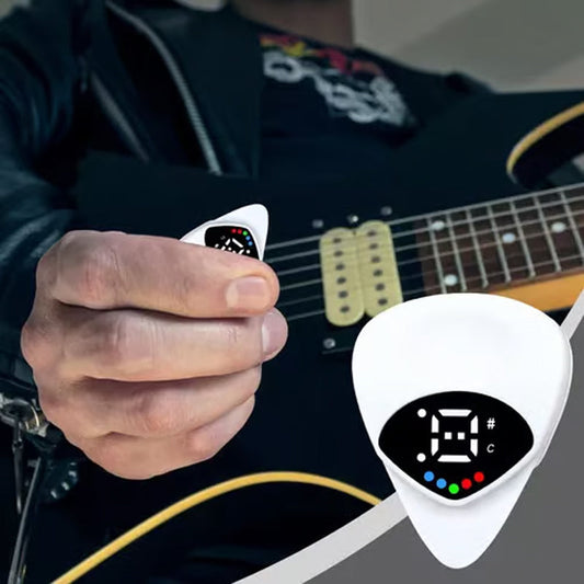 Tragbares 2-in-1 Gitarrenplektrum & Stimmgerät