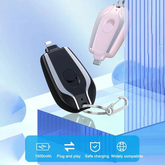1500 mAh Mini-Notstrombox als Schlüsselanhänger⚡⚡Notfallassistent für Mobiltelefone