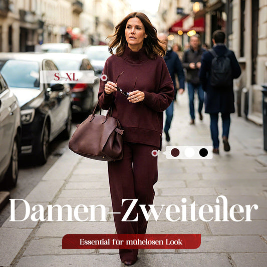 Sweatshirt mit hohem Kragen und seitlichem Reißverschluss & Hose im Set🔥versandkostenfrei