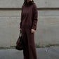 Sweatshirt mit hohem Kragen und seitlichem Reißverschluss & Hose im Set🔥versandkostenfrei