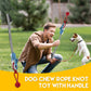 Hundekauspielzeug aus Seil mit Knoten und Griff