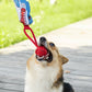 Hundekauspielzeug aus Seil mit Knoten und Griff