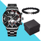 (50% OFF) Herren 3-in-1 Uhren- und Armband-Geschenkset