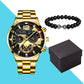 (50% OFF) Herren 3-in-1 Uhren- und Armband-Geschenkset