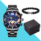 (50% OFF) Herren 3-in-1 Uhren- und Armband-Geschenkset