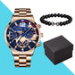 (50% OFF) Herren 3-in-1 Uhren- und Armband-Geschenkset