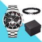 (50% OFF) Herren 3-in-1 Uhren- und Armband-Geschenkset