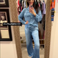 🔥⏰ Denim Dreams Pyjama-Set | Ultra-weiche Loungekleidung im Jeans-Look für maximalen Komfort