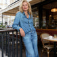 🔥⏰ Denim Dreams Pyjama-Set | Ultra-weiche Loungekleidung im Jeans-Look für maximalen Komfort