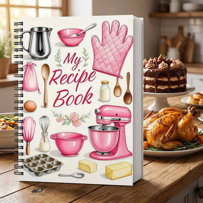 Mein Rezeptbuch – Küchen-Tagebuch & Kochplaner als Spiralnotizbuch 🍳📝