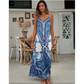 👗JETZT 60% RABATT!💃Maxikleid mit Retro-Print und V-Ausschnitt für Damen✨