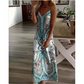 👗JETZT 60% RABATT!💃Maxikleid mit Retro-Print und V-Ausschnitt für Damen✨