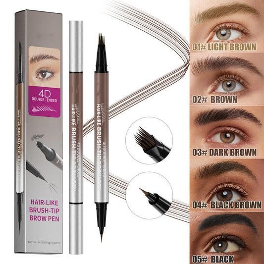 2-in-1 wasserfester flüssiger Augenbrauenstift