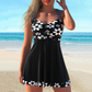 💥LETZTER TAG VERKAUF 50% RABATT💥Damen Pflanzen Druck V-Ausschnitt Badekleid & Tankini Set
