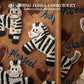 Bestickte Tragetasche aus Canvas mit Zebra-Motiv