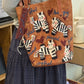 Bestickte Tragetasche aus Canvas mit Zebra-Motiv