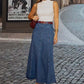 🎁2026 Neuheiten 50% RABATT💥Damen-Maxirock aus Denim mit hoher Taille und A-Linien-Schnitt