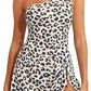 Einteiliger One-Shoulder-Badeanzug mit Rock