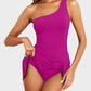 Einteiliger One-Shoulder-Badeanzug mit Rock