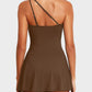Einteiliger One-Shoulder-Badeanzug mit Rock
