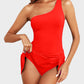 Einteiliger One-Shoulder-Badeanzug mit Rock