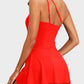 Einteiliger One-Shoulder-Badeanzug mit Rock