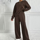 Gemütlicher Damen-Zweiteiler: Langarm-Sweatshirt und Hose