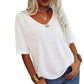 ⏳Begrenzte Zeit 50% Rabatt💥Einfarbiges T-Shirt mit V-Ausschnitt für Damen