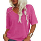 ⏳Begrenzte Zeit 50% Rabatt💥Einfarbiges T-Shirt mit V-Ausschnitt für Damen