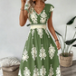💎60% AUF DAS MAXIKLEID!💎V-Ausschnitt, Barockmuster & Fließender Stoff für Eleganz✨
