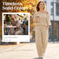 🌞Frühlingserwachen: 50% Rabatt!💎"Soft-Touch" Lounge-Set mit asymmetrischem Off-Shoulder Top & Weiter Hose