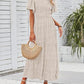 🌷Frühsommer-Sale: 70% Rabatt🌸 Lässiges, geblümtes Maxikleid für den Sommer 2026 mit kurzen, flatternden Ärmeln, Rundhalsausschnitt, geraffter Taille und fließendem Schnitt