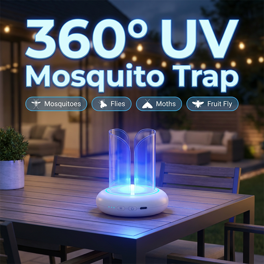 🥳2026 HEISSER VERKAUF🥳💞Über 50.000 verkauft!🌙✨ 50 % RABATT! 360°-UV-Mücken- und Fliegenfalle – geräuschlos, chemikalienfrei. 8 RGB-Farben, 360°-Abdeckung. Für eine ruhige, insektenfreie Nacht. 🦟🚫