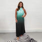 🔥Letzter Tag zum Sonderpreis!!💥💃Gefaltetes Neckholder-Kleid mit Farbverlauf