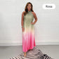 🔥Letzter Tag zum Sonderpreis!!💥💃Gefaltetes Neckholder-Kleid mit Farbverlauf