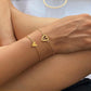 2er Set Armbänder mit passendem Herz-Anhänger