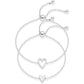 2er Set Armbänder mit passendem Herz-Anhänger