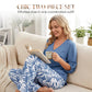 💖LETZTER TAG IM ANGEBOT: 70% Rabatt!!💖Damen Zweiteiler – elegante V-Neck Bluse + weite Print-Hose