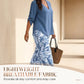 💖LETZTER TAG IM ANGEBOT: 70% Rabatt!!💖Damen Zweiteiler – elegante V-Neck Bluse + weite Print-Hose