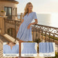 Damen-Minikleid mit kurzen Ärmeln und Stufenrock
