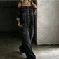 🔥Zeitlich begrenztes Angebot – Locker geschnittener Jumpsuit mit weitem Bein und Taschen