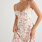 Nakans Blumiges Bustier-Taille-Former Kleid - Kostenloser Versand