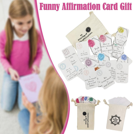 🔥 Hot Sale🔥- Funny Affirmation Card Gift With Storage Pouch🎁