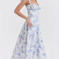 Nakans Blumiges Bustier-Taille-Former Kleid - Kostenloser Versand