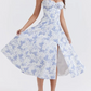 Nakans Blumiges Bustier-Taille-Former Kleid - Kostenloser Versand