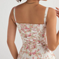 Nakans Blumiges Bustier-Taille-Former Kleid - Kostenloser Versand